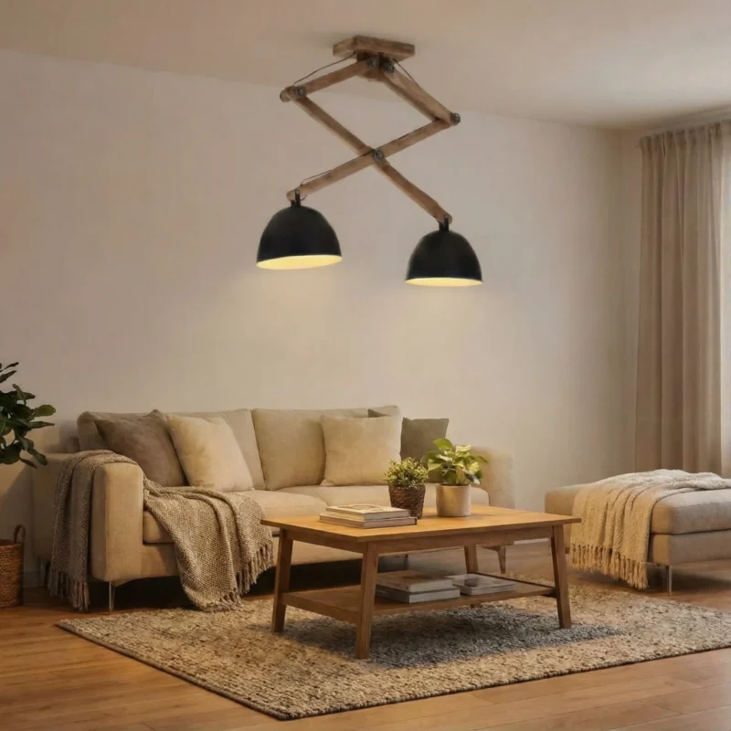 Rustica - loftlampe i mangotræ og metal