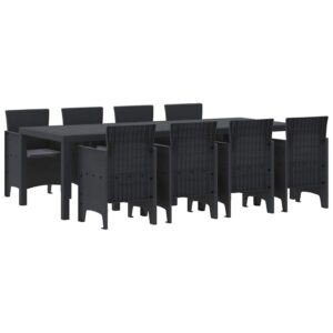 Have Spisebordssæt 9 Pcs Antracit Polt Rattan