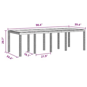 Have Spisebordssæt 9 Pcs Antracit Polt Rattan