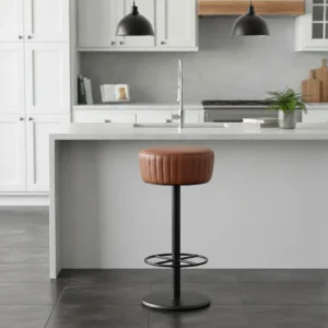 barstol i ægte læder