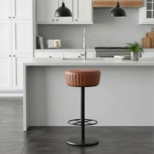 barstol i ægte læder