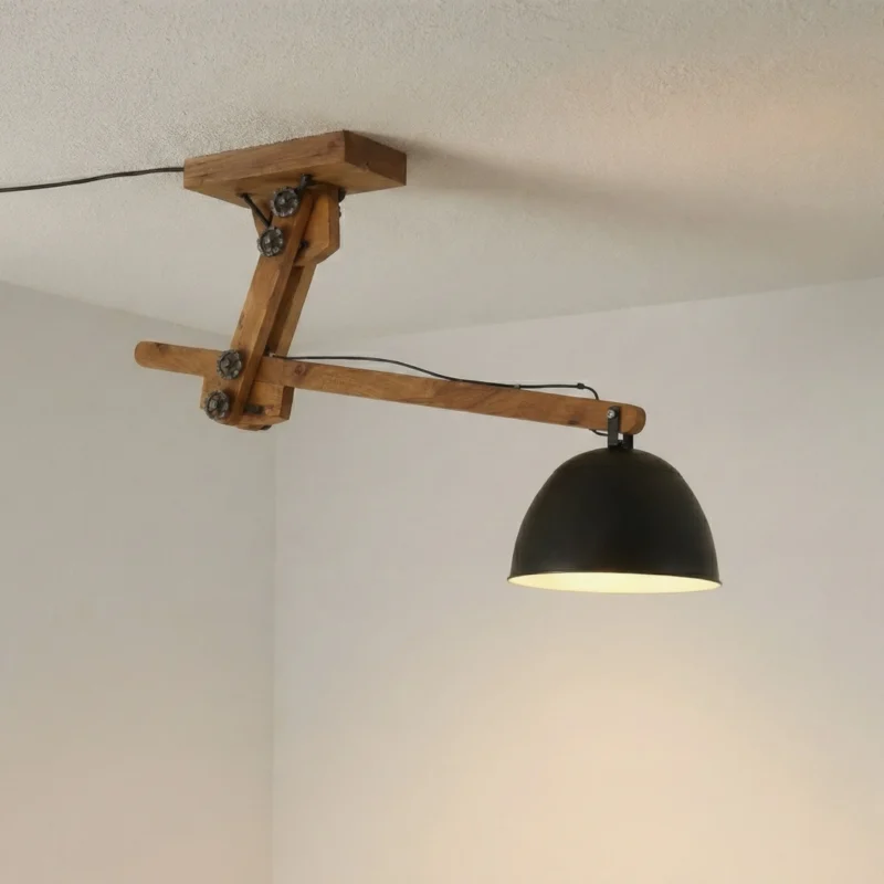 Rustica - loftlampe i mangotræ og metal