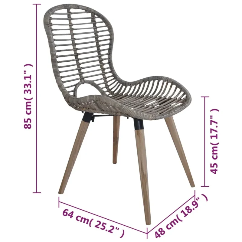 image_7_246853 Modern - Spisebordsstole 2-6 Stk. Naturlig Rattan