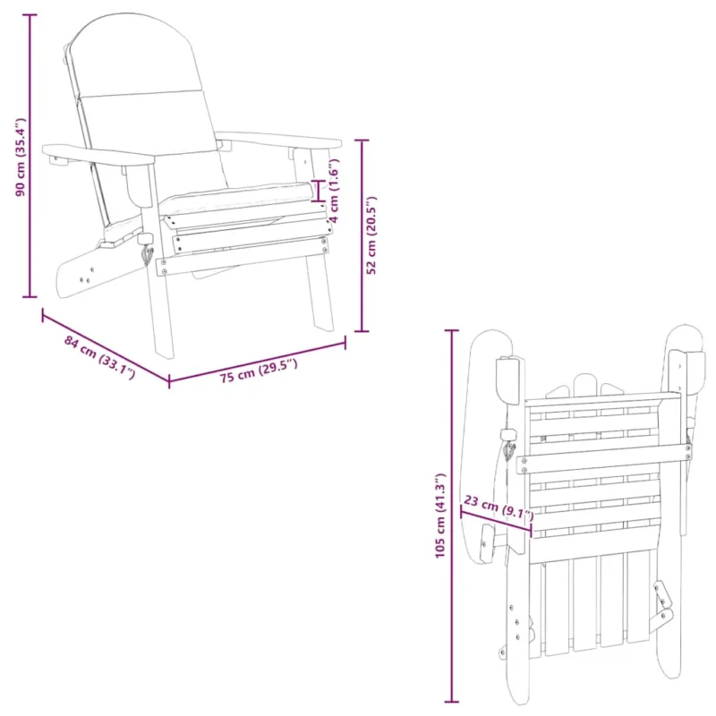 Nimis - Adirondack havestol i massivt akacietræ