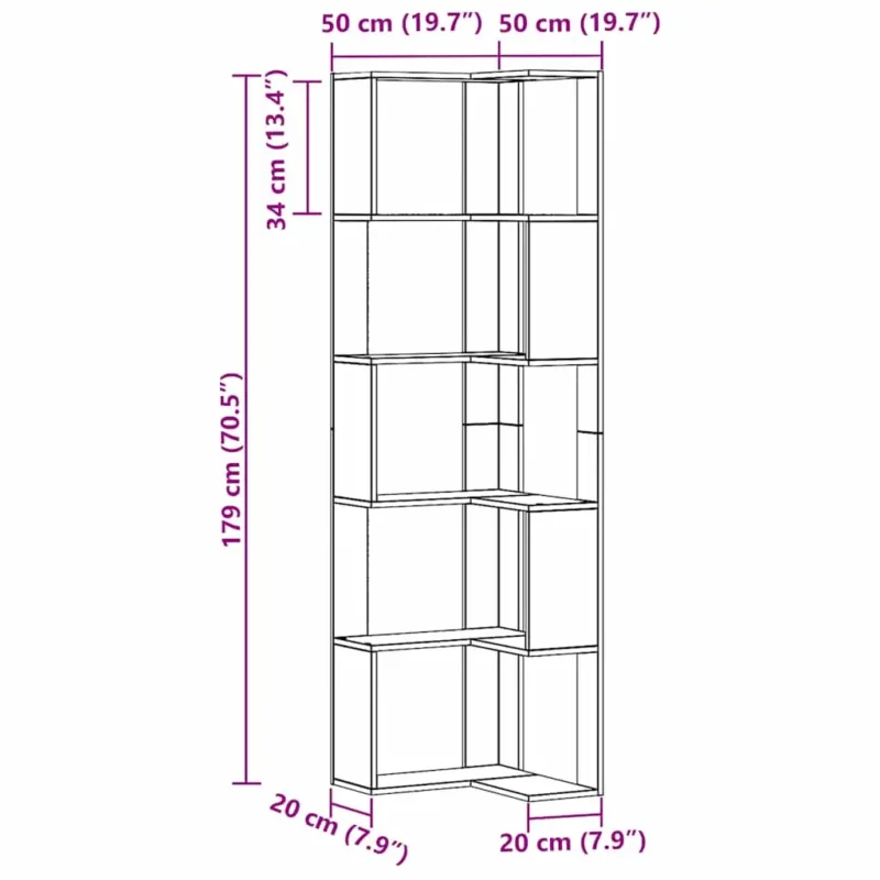 Kafka - Smart hjørnereol til dine bøger