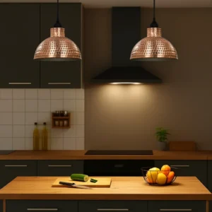 loftlampe kobber