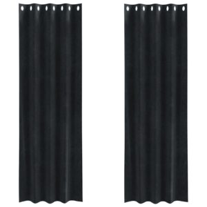 Nordkapp - Premium mørklægningsgardiner i sort farve (140 X 245 Cm)