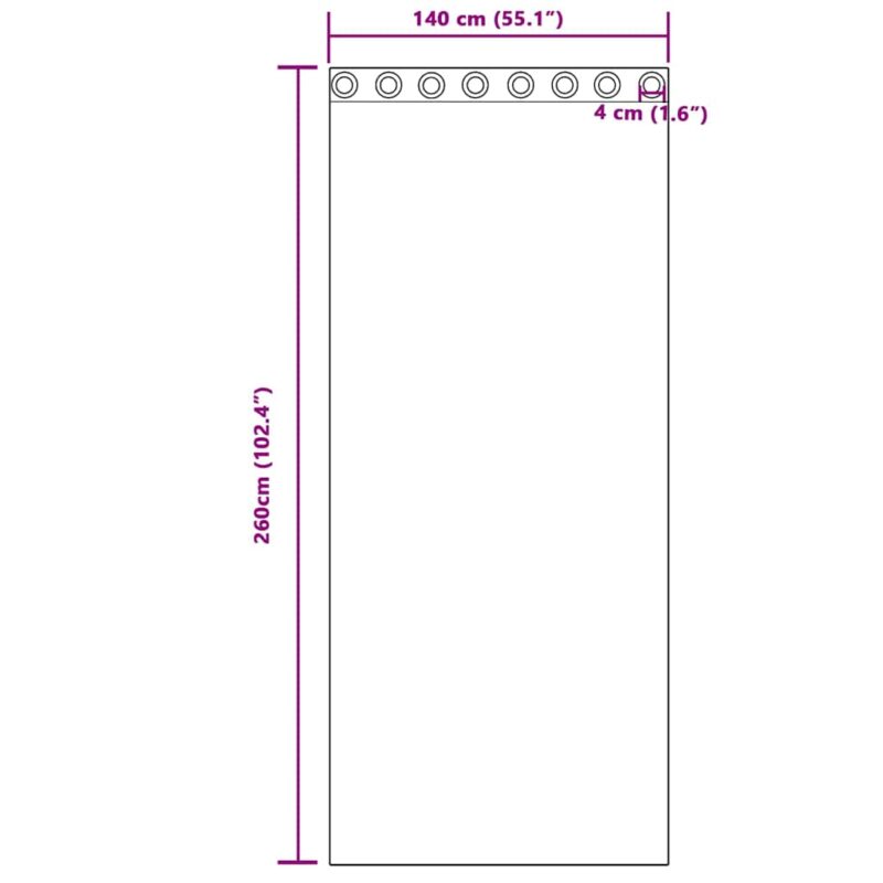 Nordkapp - Premium mørklægningsgardiner i sort farve (140 X 260 Cm)