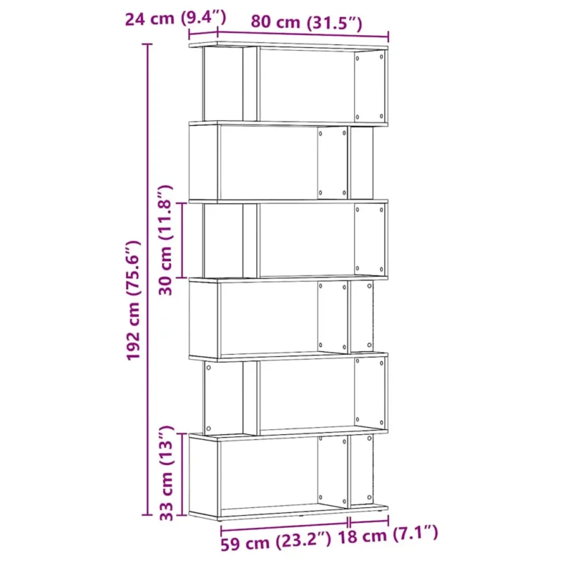 Camus - Unik formet bogreol i flere farver
