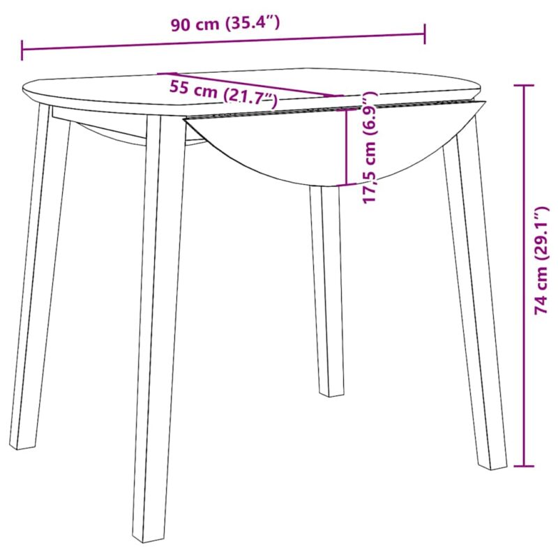 Nola - Lille smart rundt spisebord i træ