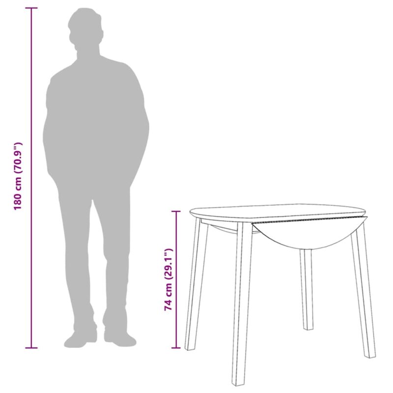 Nola - Lille smart rundt spisebord i træ